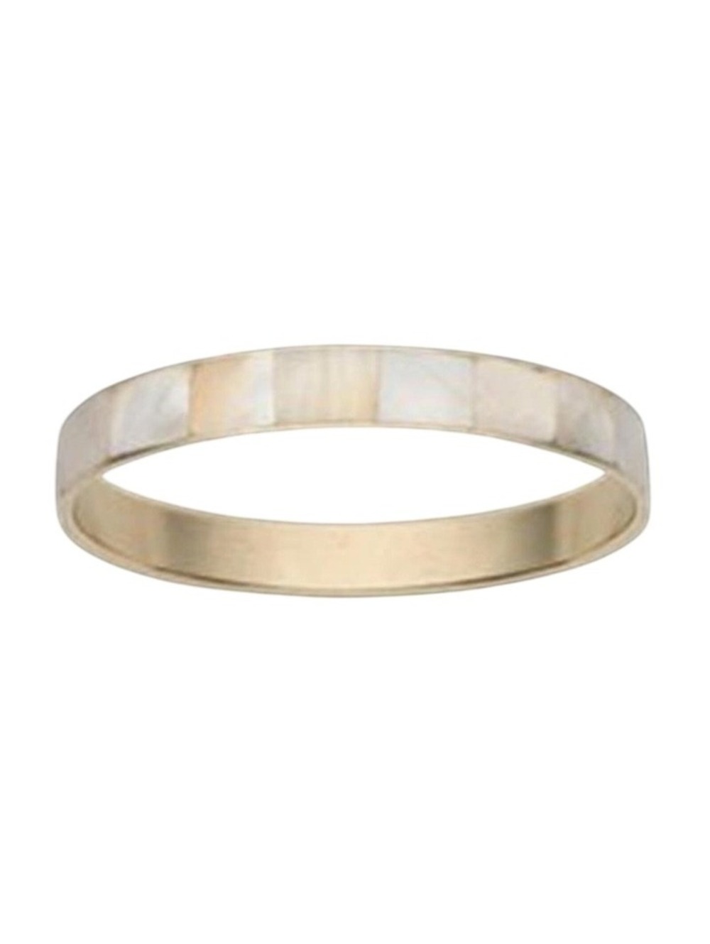 New Vintage Y2K Natural Mother of Pearl Shell Raw Brass India Bangle Bracelet